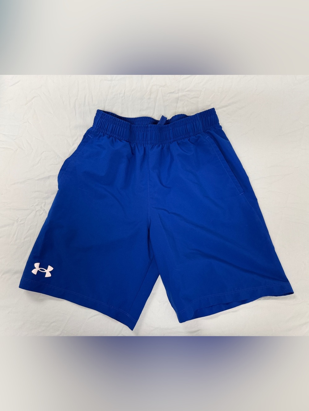 Under Armour Boys Youth Medium Royal Blue Athletic Shorts